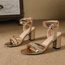 Sandálias Femininas Douradas para Festa