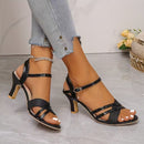 Sandálias Femininas com Salto Médio para Festas