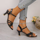 Sandálias Femininas com Salto Médio para Festas