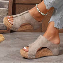 Sandálias Plataforma Femininas Bege Verão