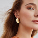 Brinco Dourado Orgânico com Banho de Ouro 18K