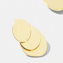 Brinco Dourado Orgânico com Banho de Ouro 18K