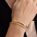 Pulseira Dourada Dupla com Banho de Ouro 18K